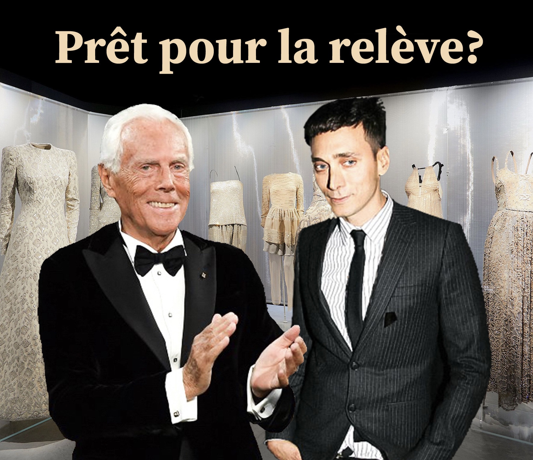 Giorgio Armani et Hedi Slimane